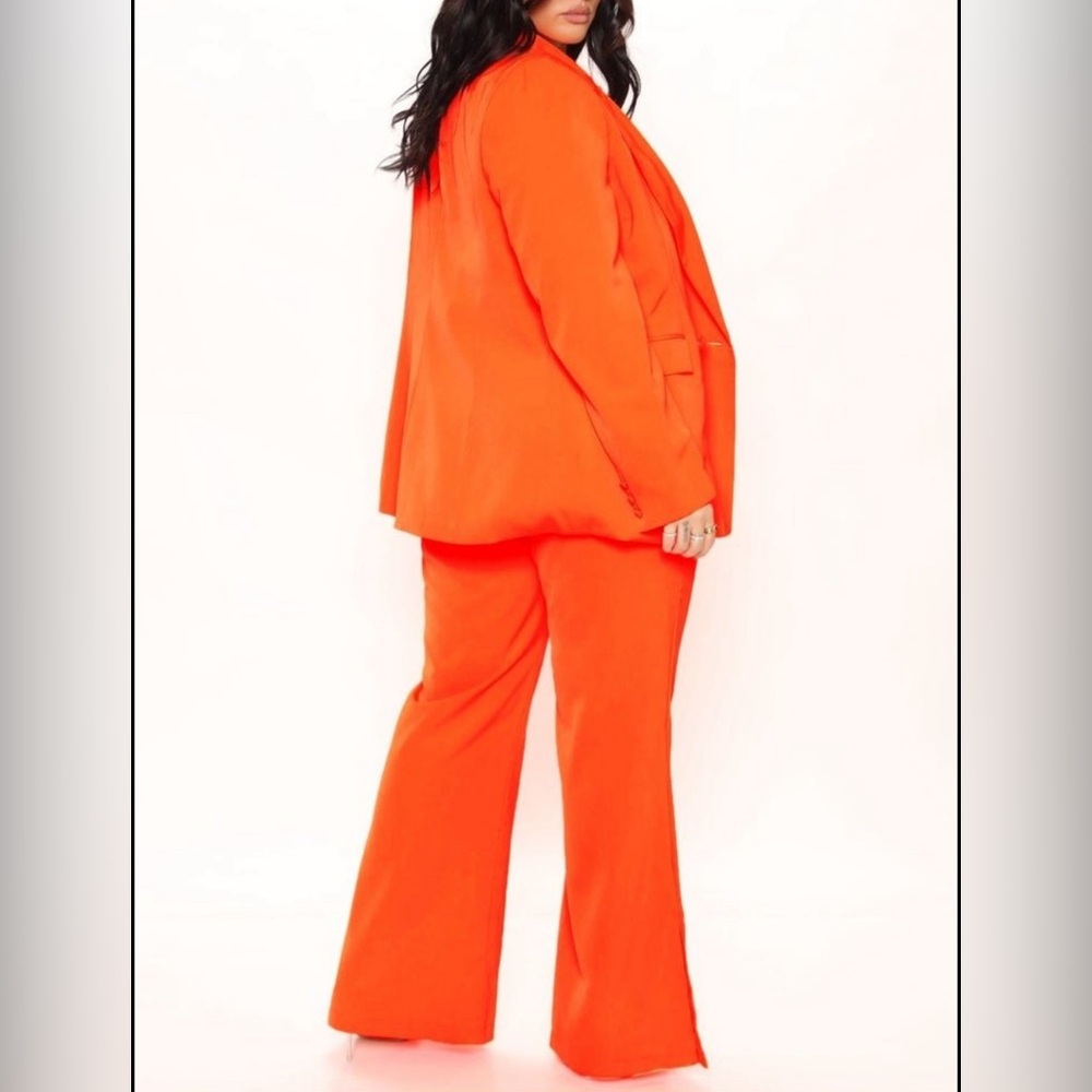 Neon Orange 3 Piece Suit - Picture 2 of 4